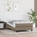 Boxspringbett mit Matratze Taupe 90x200 cm Stoff