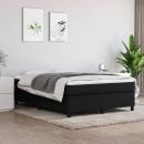 Boxspringbett mit Matratze Schwarz 140x200 cm Stoff