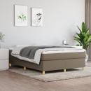 Boxspringbett mit Matratze Taupe 140x190 cm Stoff