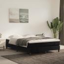 Boxspringbett mit Matratze Schwarz 140x200 cm Samt