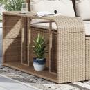 Outdoor-Regale 2 Stk. Beige Poly Rattan