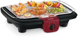 Tefal BG90E5 Easygrill Tischgrill, 2300W, regelbarer Thermostat, rot, schwarz