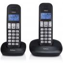 ARDEBO.de - PDX-1120 DECT-Telefon mit 2 Mobilteilen schwarz