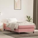 Boxspringbett mit Matratze Rosa 80x200 cm Samt