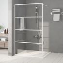 ARDEBO.de - Duschwand für Begehbare Dusche Weiß 115x195 cm ESG-Klarglas