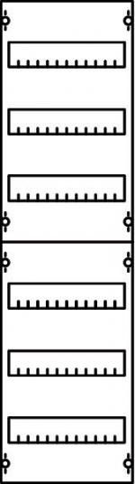 ARDEBO.de STRIEBEL & JOHN 1V23A /37634 Verteilerfeld BH2, 6-reihig, 1-Feld (2CPX037634R9999), 900x250x120 mm