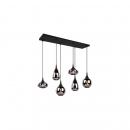 Trio Lumina Pendelleuchte, 40W, 6 x E14, schwarz-chrom (317000632)