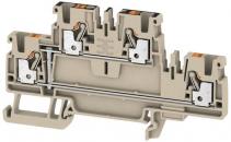 Weidmüller A2T 2,5 VL Durchgangs-Reihenklemme, PUSH IN, 2.5 mm², 800 V, 24 A, dunkelbeige