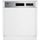 Beko DSN28640 Teilintegrierter Geschirrspüler, 60 cm breit, 16 Maßgedecke, DeepWash, Edelstahl