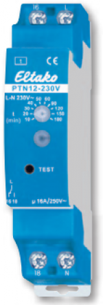 Eltako PTN12-230V Prüftaster für Notleuchten mit Rückfallverzögerung PTN12, 1 Wechsler (23001802)