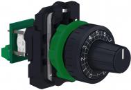 Schneider Electric XB5AD912R10K Potentiometer, Komplettgerät, Harmony XB5, Kunststoff, 22mm, Widerstand 10K Ohm, schwarz