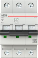 ARDEBO.de AEG EN63B10 Leitungsschutzschalter AC B, 10A, 3p, 400V, 3TE (2CDS253088R0105)