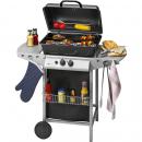 ARDEBO.de Clatronic GG 3590 Gasgrill, 50mbar, 2 Heizzonen, Stahlgehäuse, Räder, schwarz-edelstahl (263692)