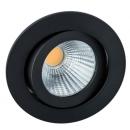 ARDEBO.de - LED Einbaustr. 7W, schw., rund 2000-2800K DimmToWarm, 40°,