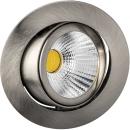 DELUNA LED Einbaustr. 8W, eis-g, rund 3000K warmweiß, 35°, CRI80