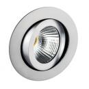 DELUNA LED Einbaustr. 7W, Chrom matt rund, 2000-2800K DimmToWarm,