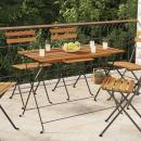 Bistrotisch Klappbar 100x54x71 cm Massivholz Akazie und Stahl