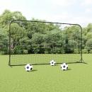 Fußball-Rebounder Schwarz 366x90x183 cm HDPE