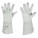 ARDEBO.de - Handschuhe Gr.10, BIHAR NAPPA-LEDER, WEISS, CAT 2