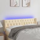 LED Kopfteil Creme 163x16x78/88 cm Stoff