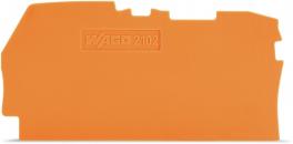 ARDEBO.de Wago 2102-1292 Abschluss- und Zwischenplatte 0,8 mm dick, orange