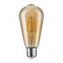 ARDEBO.de Paulmann 1879 Filament 230V LED Kolben Rustika E27 Dim 480lm 6W 1700K, dimmbar, gold (28523)