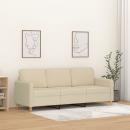 ARDEBO.de - 3-Sitzer-Sofa Creme 180 cm Stoff