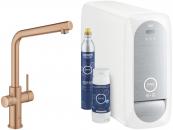 ARDEBO.de GROHE Blue Home L-Auslauf Starter Kit, Bluetooth/WIFI, warm sunset gebürstet (31454DL1)