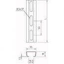 OBO Bettermann Profilschiene gelocht, Schlitzweite 16,5mm 2000x35x18, St, FT (2 m)