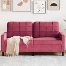 ARDEBO.de - 2-Sitzer-Sofa Weinrot 140 cm Samt