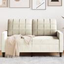 ARDEBO.de - 2-Sitzer-Sofa Creme 120 cm Samt