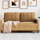 ARDEBO.de - 2-Sitzer-Sofa Braun 140 cm Samt