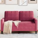 ARDEBO.de - 2-Sitzer-Sofa Weinrot 120 cm Samt