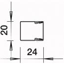 ARDEBO.de - Kanal Typ LKM 20020RW, 20x20x2000 mm, FSK