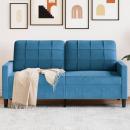 ARDEBO.de - 2-Sitzer-Sofa Blau 140 cm Samt