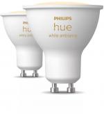 Philips Hue 400 Smarter Spot White Ambiance, LED, GU10, 230 lm, 4,2W, 4000K, doppelpack, weiß (929003666702)