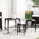 Satztische 3 Stk. Schwarz Poly Rattan