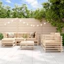 ARDEBO.de - 7-tlg. Garten-Lounge-Set Massivholz Kiefer