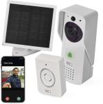 ARDEBO.de EMOS H4030 GoSmart Drahtlose Video-Türklingel, IP-09D, WiFi, Solarpanel, batteriebetrieben, weiß (3010040300 )