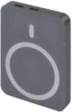 ARDEBO.de EMOS WI 522 Powerbank, 5000 mAh, 20W, Wireless, grau (1613055501)