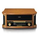 ARDEBO.de - Retro-Plattenspieler aus Holz mit Bluetooth®, AM/FM-Radio, USB-Codierung, CD-Player, Kassettenspieler und eingebauten Lautsprechern