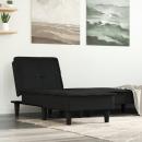 ARDEBO.de - Chaiselongue Schwarz Stoff