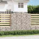 ARDEBO.de - Gabionen mit Hochbogen 3 Stk. 200x50x200/220cm Verzinktes Eisen