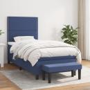 ARDEBO.de - Boxspringbett mit Matratze Blau 80x200 cm Stoff