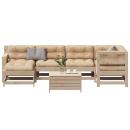 ARDEBO.de - 7-tlg. Garten-Lounge-Set mit Kissen Massivholz Kiefer