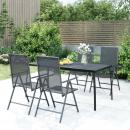 Gartentisch Anthrazit 165x80x72 cm Stahlgitter