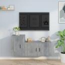 2-tlg. TV-Schrank-Set Betongrau Holzwerkstoff