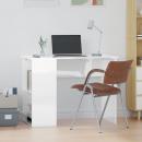 Schreibtisch Hochglanz-Weiß 100x55x75 cm Holzwerkstoff