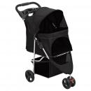 Hundewagen Faltbar Schwarz 80x46x98 cm Oxford-Gewebe