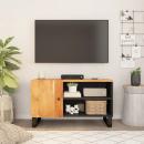 TV-Schrank 80x33x46 cm Massivholz Akazie & Holzwerkstoff